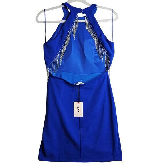 Sincerly Jules Dresses & Skirts - Cobalt Bright Blue SzM NWT Sexy W Rhinestones Dress by Sincerely Jules Party Fun